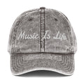 Music Is Life - Vintage Cotton Twill Cap